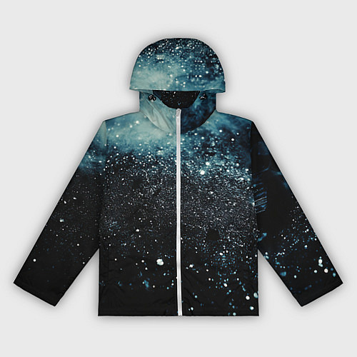 Женская ветровка Черно-синий текстурный фон / 3D-Белый – фото 1