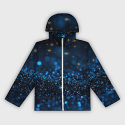 Ветровка с капюшоном женская Боке блестяшки на черном, цвет: 3D-белый