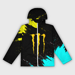 Ветровка с капюшоном женская Monster energy краски текстура, цвет: 3D-белый
