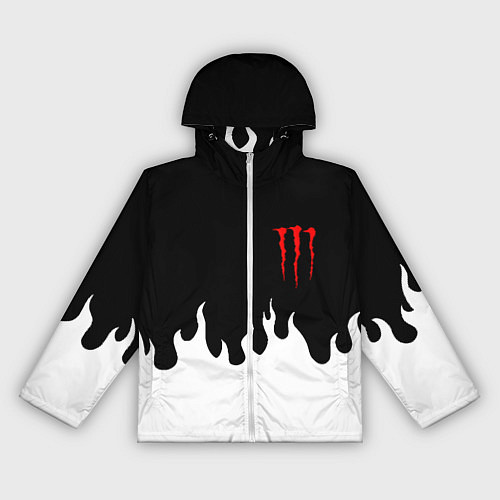 Женская ветровка Monster energy red logo / 3D-Белый – фото 1
