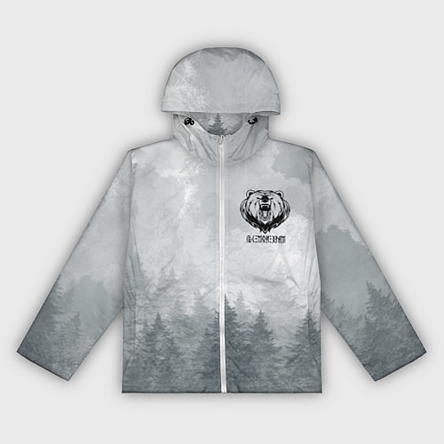 Женская ветровка Лес мой храм - медведь русич / 3D-Белый – фото 1