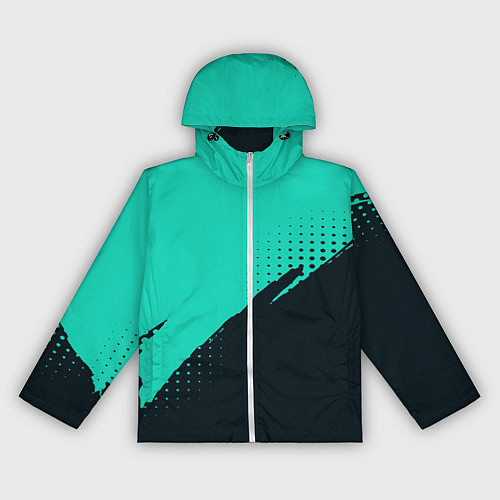 Женская ветровка Color black light blue / 3D-Белый – фото 1