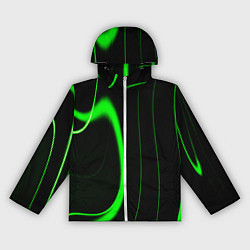 Ветровка с капюшоном женская Color green light green black, цвет: 3D-белый