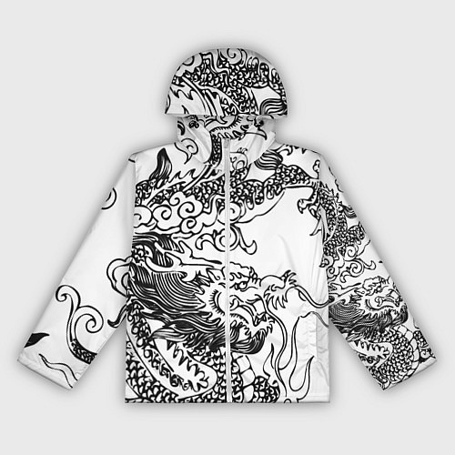 Женская ветровка Татуировка дракона на белом / 3D-Белый – фото 1