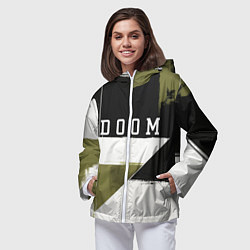 Ветровка с капюшоном женская Doom The Dark Ages, цвет: 3D-белый — фото 2
