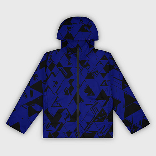 Женская ветровка Синий с чёрными деталями абстракция / 3D-Черный – фото 1