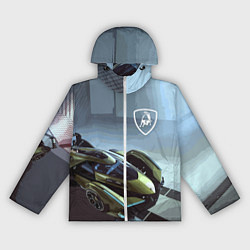 Ветровка с капюшоном женская Lamborghini - motorsport extreme, цвет: 3D-белый