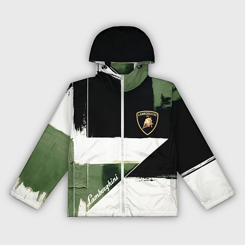 Женская ветровка Ламборджини логотип / 3D-Белый – фото 1
