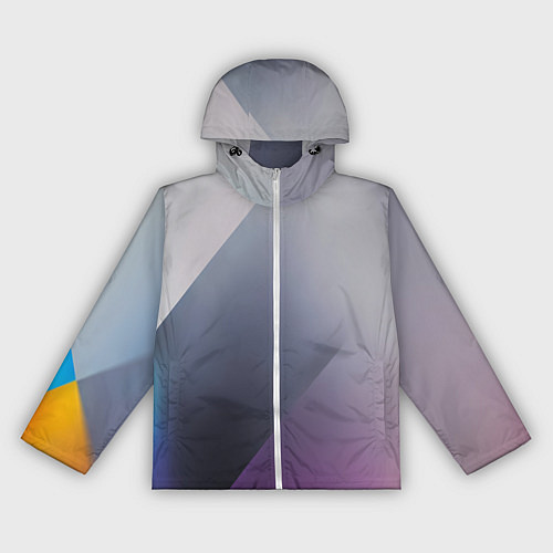 Женская ветровка Color grey with stripes / 3D-Белый – фото 1