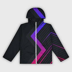 Ветровка с капюшоном женская Color black line, цвет: 3D-белый