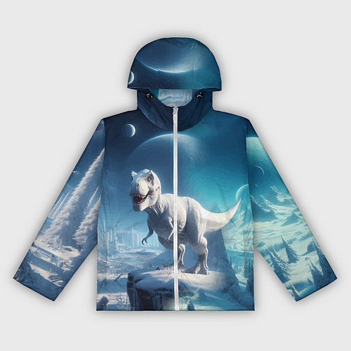 Женская ветровка Снежный динозавр - история вымирания / 3D-Белый – фото 1