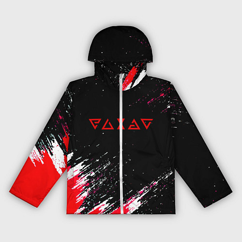 Женская ветровка Ведьмак текстура краски / 3D-Белый – фото 1