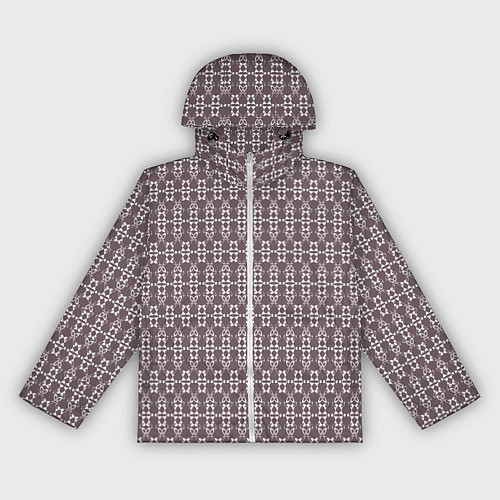 Женская ветровка Геометрический узор какао с молоком / 3D-Белый – фото 1