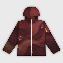 Женская ветровка Темно-бордовый волнистый узор