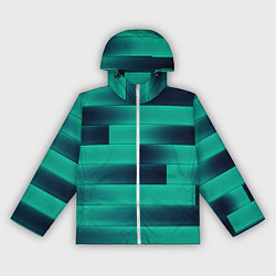 Ветровка с капюшоном женская Color light blue square, цвет: 3D-белый