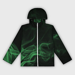 Ветровка с капюшоном женская Color smoke green, цвет: 3D-белый
