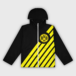 Ветровка с капюшоном женская Borussia geometry yellow, цвет: 3D-белый