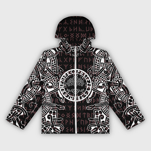 Женская ветровка Дерево жизни и древние руны / 3D-Белый – фото 1