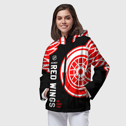 Женская ветровка Detroit Red Wings team / 3D-Черный – фото 3