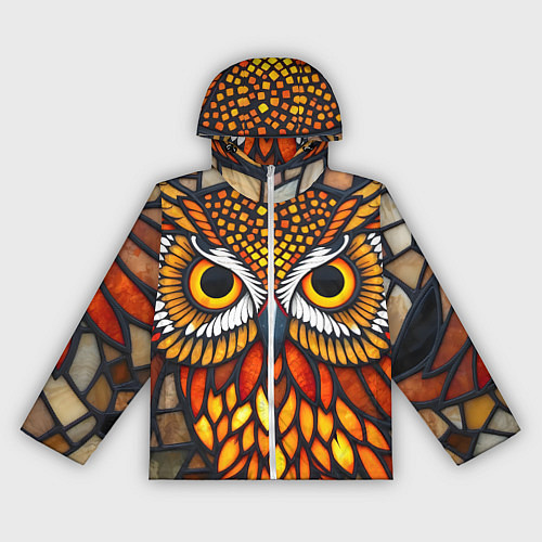 Женская ветровка Витраж с совой / 3D-Белый – фото 1