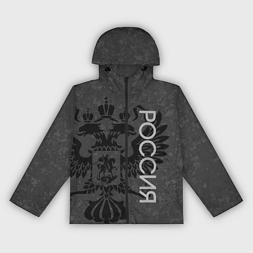 Женская ветровка Россия тёмно-серый с гербом / 3D-Черный – фото 1