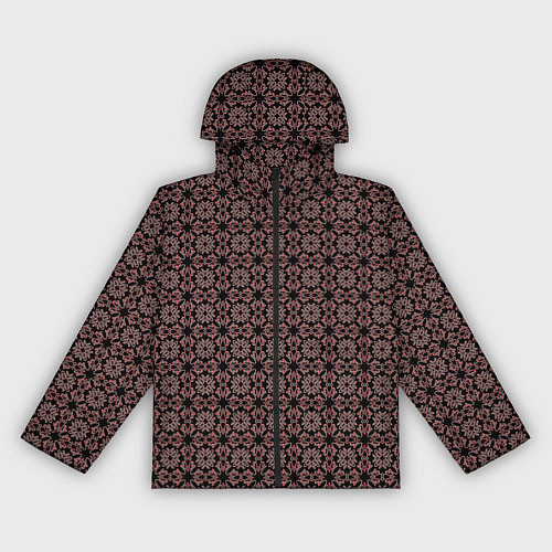 Женская ветровка Чёрный с красным узор паттерн / 3D-Черный – фото 1