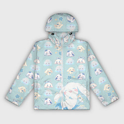 Ветровка с капюшоном женская Нежные зайки, цвет: 3D-белый