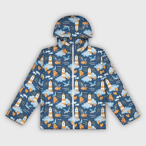 Женская ветровка Маяк в облаках / 3D-Белый – фото 1