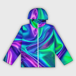 Ветровка с капюшоном женская Neon waves, цвет: 3D-белый