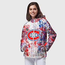 Ветровка с капюшоном женская Montreal Canadiens NHL white, цвет: 3D-белый — фото 2