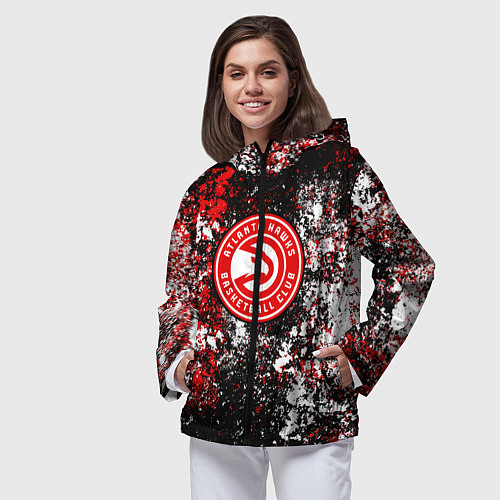 Женская ветровка Atlanta Hawks / 3D-Черный – фото 3