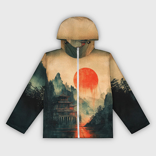 Женская ветровка Старый Японский монастырь / 3D-Белый – фото 1