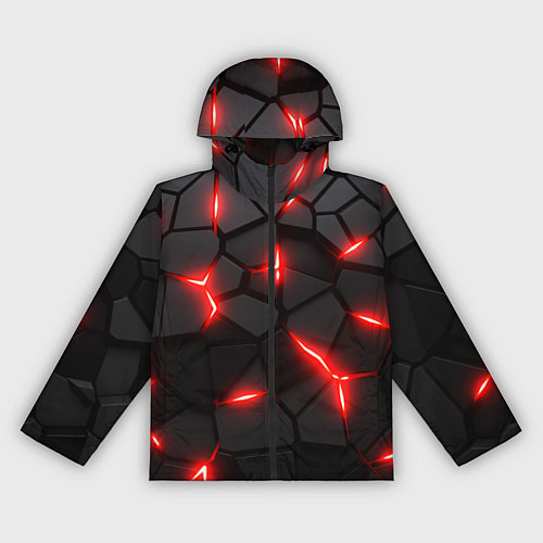 Женская ветровка Красная неоновая броня / 3D-Черный – фото 1
