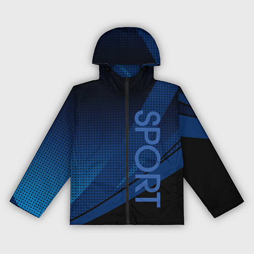 Женская ветровка Sport чёрно-синий геометричный / 3D-Черный – фото 1