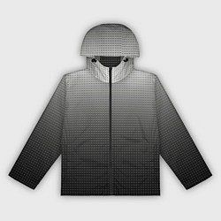 Ветровка с капюшоном женская Градиент металлический тёмно-серый, цвет: 3D-черный