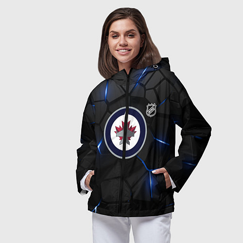 Женская ветровка Виннипег Джетс - НХЛ хоккей / 3D-Черный – фото 3