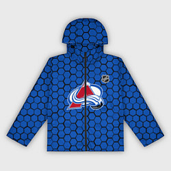 Ветровка с капюшоном женская Колорадо Эвеланш - синие соты, цвет: 3D-черный