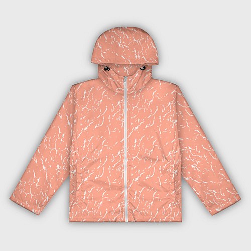 Женская ветровка Нежный персиковый текстурный однотонный / 3D-Белый – фото 1