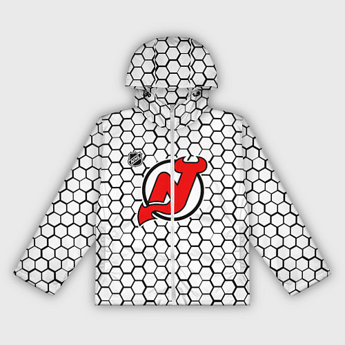 Женская ветровка Нью Джерси Девилз - белые соты / 3D-Белый – фото 1