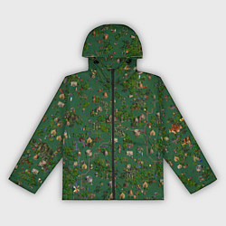 Ветровка с капюшоном женская Земли Крепости - Герои 3, цвет: 3D-черный