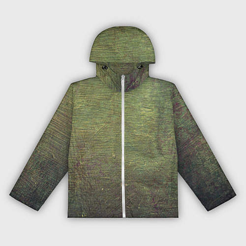 Женская ветровка Абстракция - old board painted with green paint / 3D-Белый – фото 1