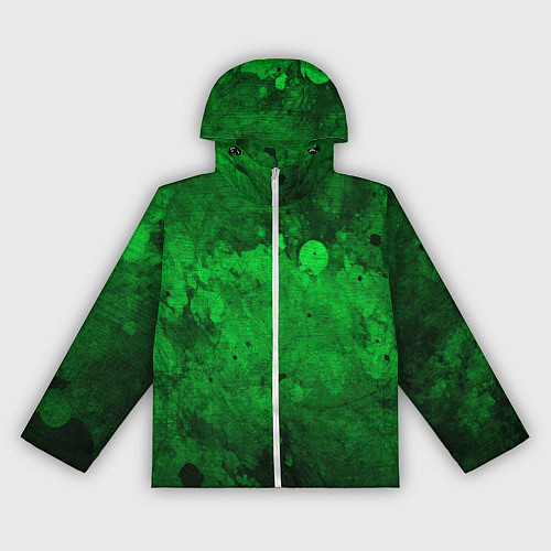 Женская ветровка Абстракция - green acid stains / 3D-Белый – фото 1