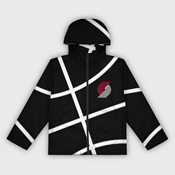 Ветровка с капюшоном женская Трэйл Блэйзерс - черный мяч, цвет: 3D-черный