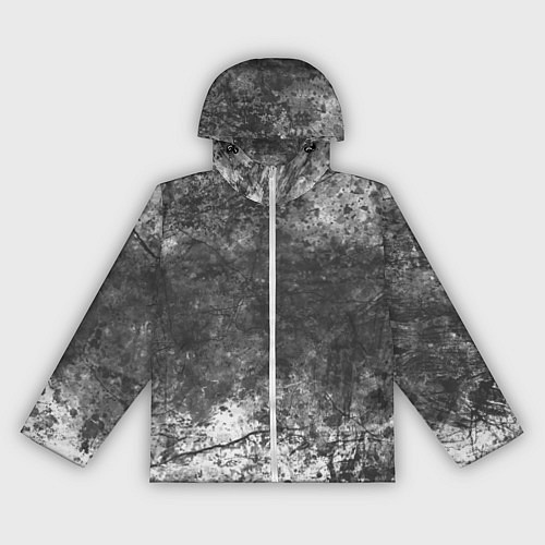 Женская ветровка Абстракция - grey and white wall with cracks / 3D-Белый – фото 1