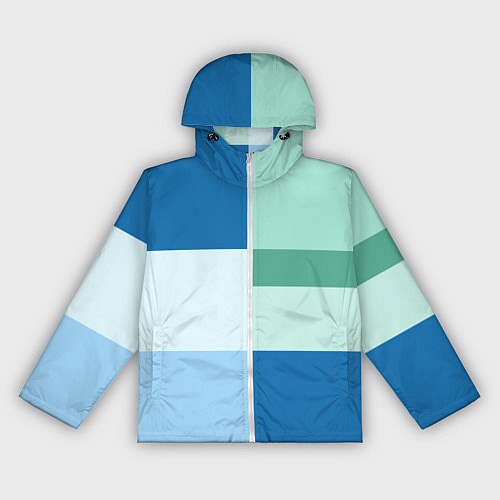 Женская ветровка Мятное небо колор-блок / 3D-Белый – фото 1