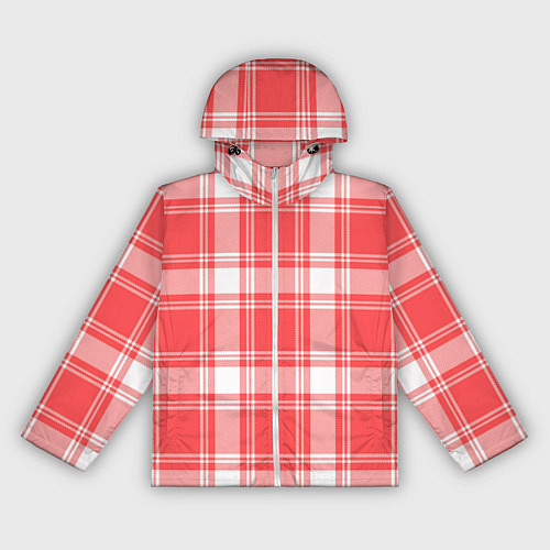 Женская ветровка Checked red white / 3D-Белый – фото 1