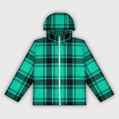 Женская ветровка Checkered turquoise / 3D-Белый – фото 1