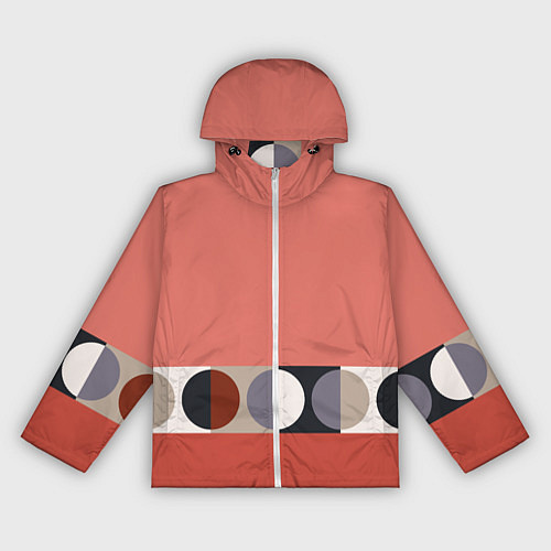 Женская ветровка Луна Малевича розовый томат / 3D-Белый – фото 1