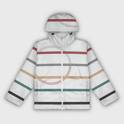 Женская ветровка Stripes and circle / 3D-Белый – фото 1