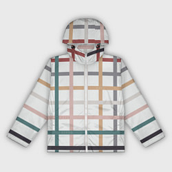 Ветровка с капюшоном женская Плетенка пастельная, цвет: 3D-белый